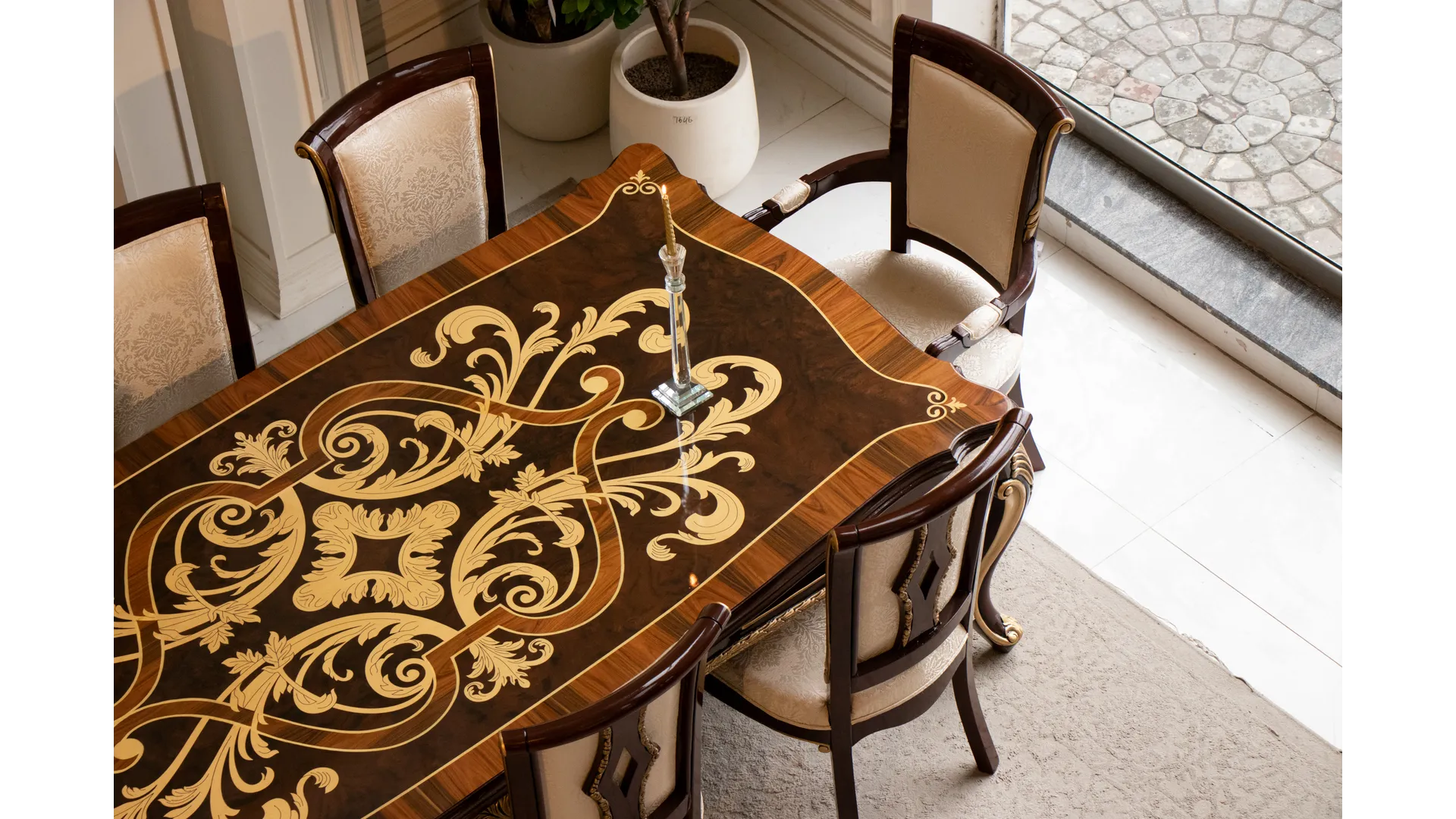 Handcrafted Solid Wood Dining Set